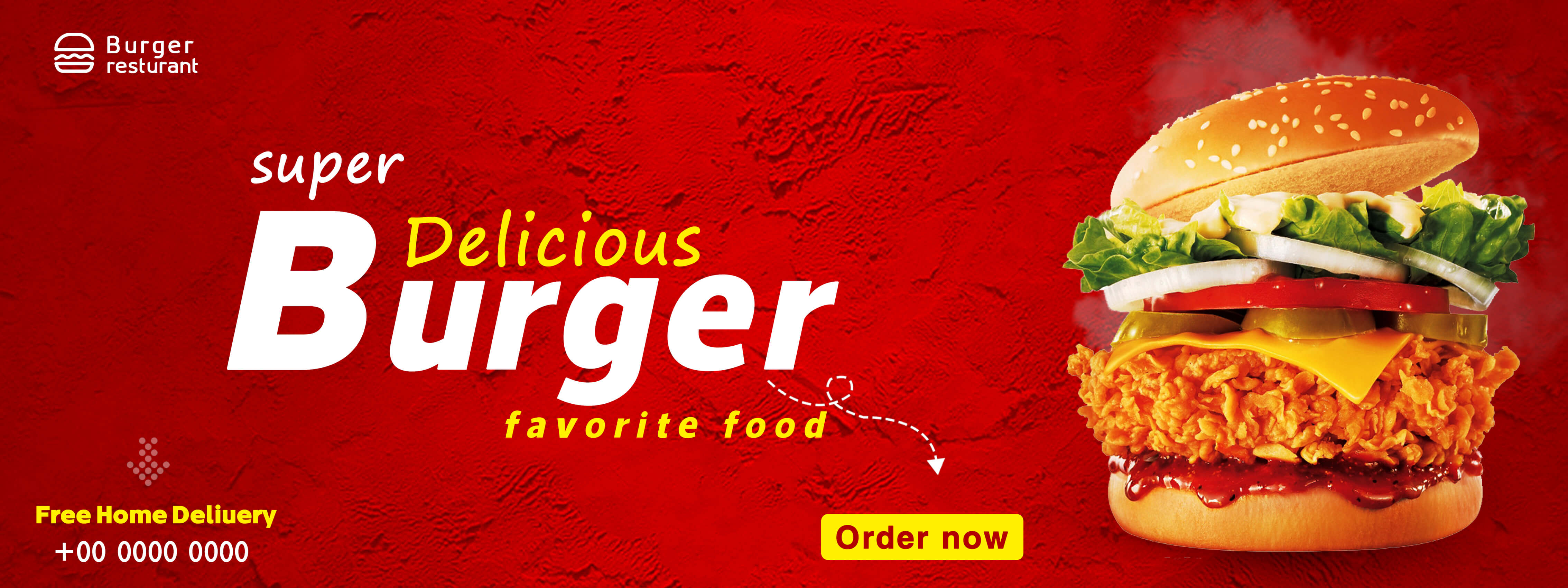 بانر Burger restaurant